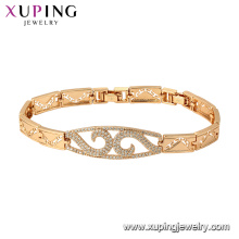 75781 Xuping recién llegado de oro plateado estilo de lujo elegante pulsera de moda para las mujeres